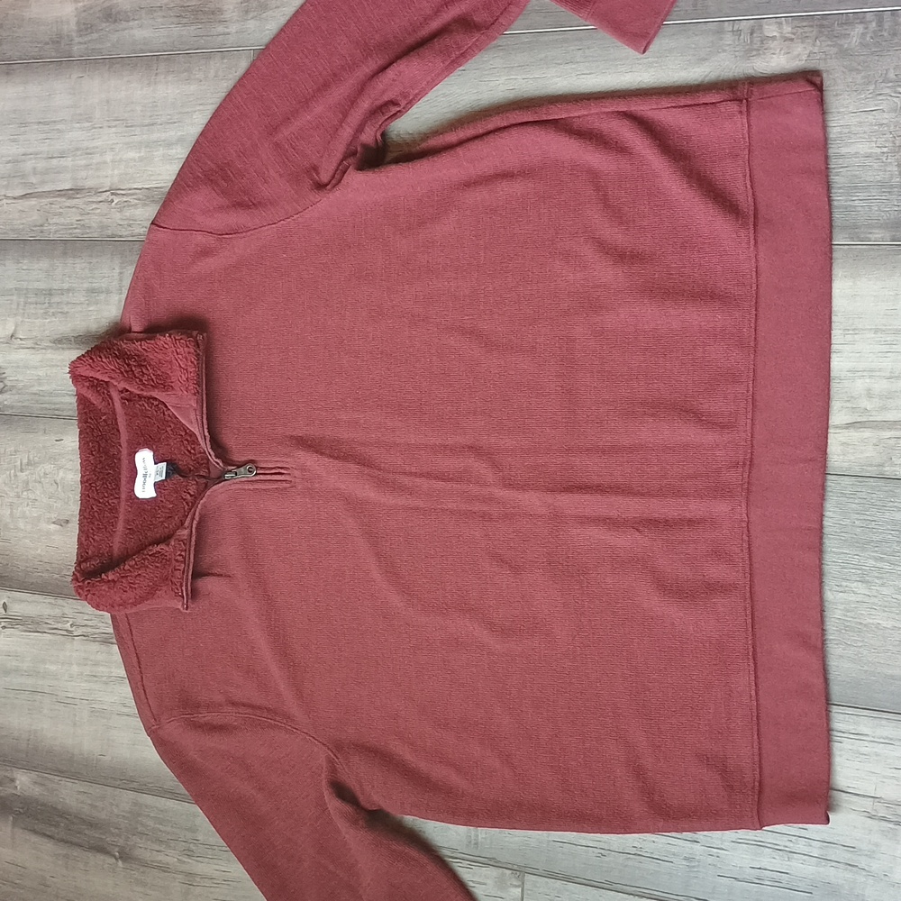 Goodfellow & Co Sweater Pullover XL Men's 1/4 Zip Burgundy Red Long Sleeves New